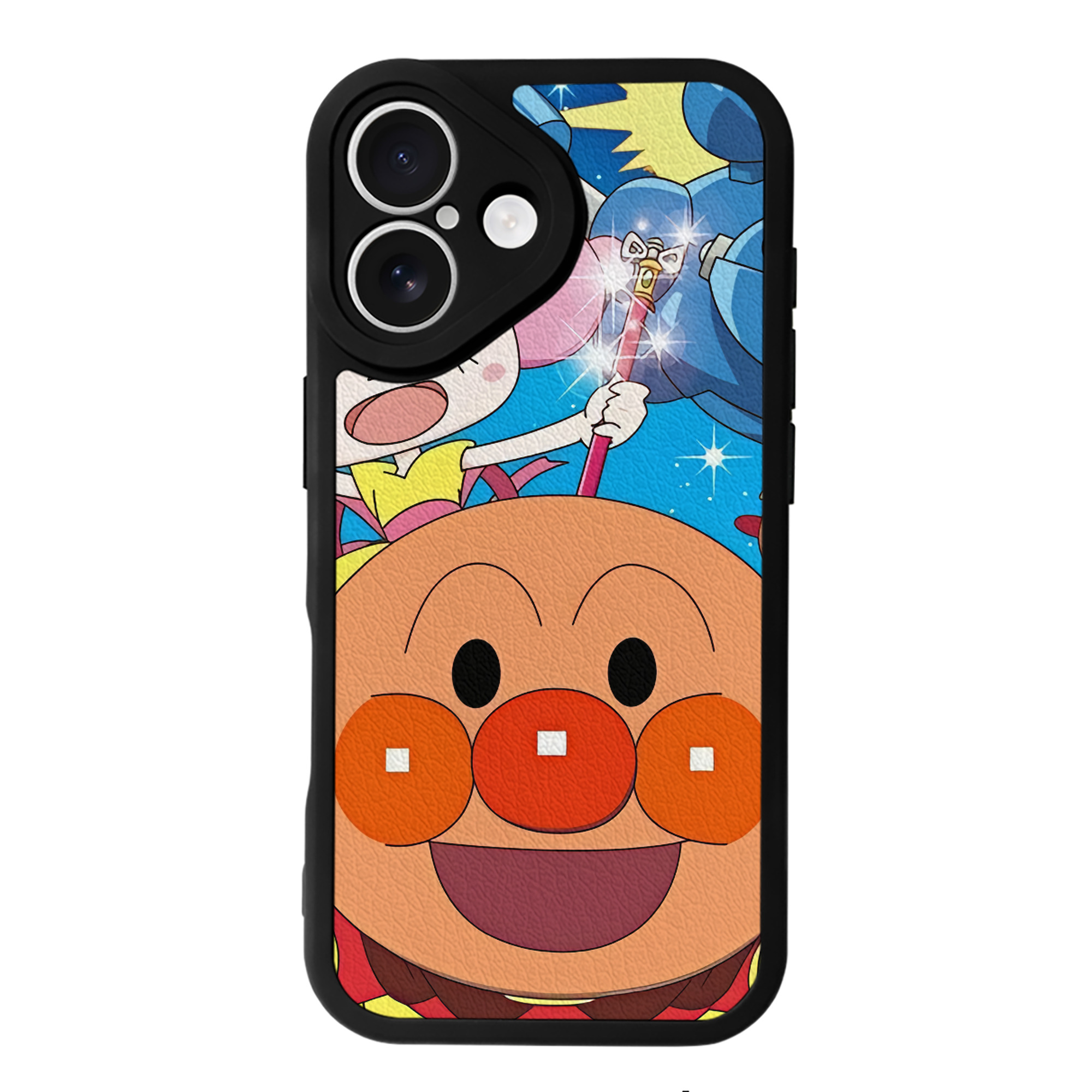 （画像用） アンパンマン Anpanman 【iPhone 16シリーズ対応】シリコンスマホケース（レザー調） 材質：シリコン